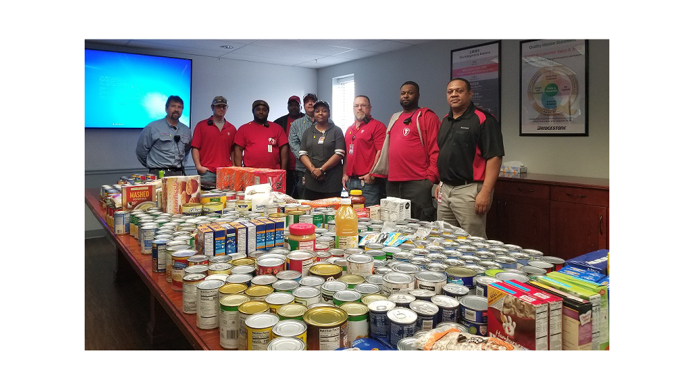 Firestone Building Products Plant in Muscle Shoals, Alabama food drive