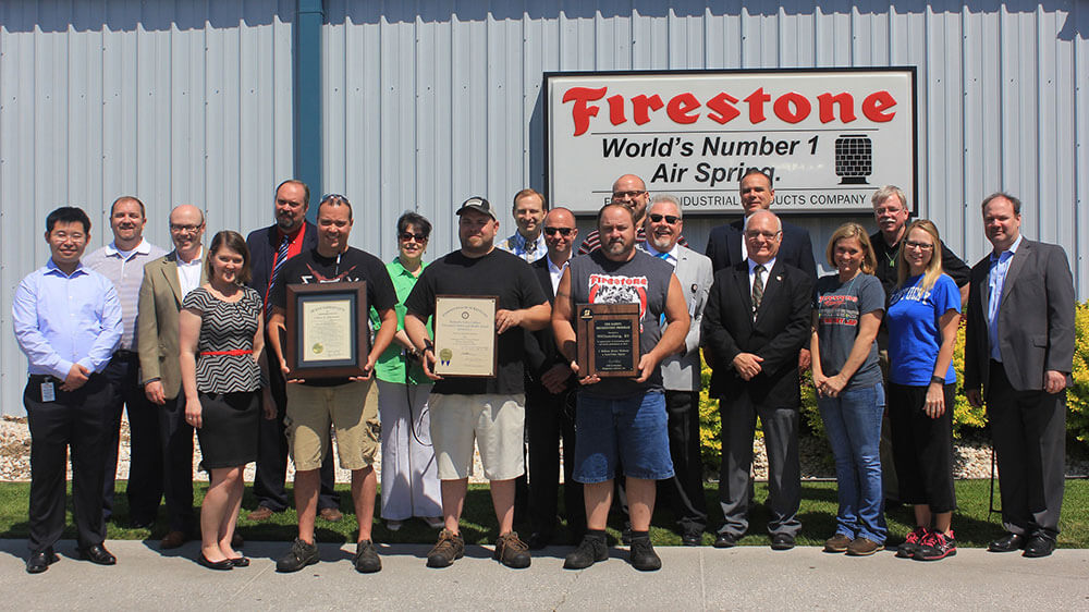 Firestone Industrial Products recognized for health and safety