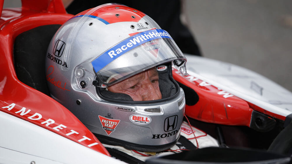 Mario Andretti at Firestone media event