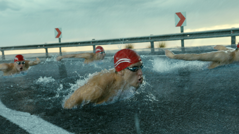 Bridgestone's Built to Perform commercial featuring Olympic swimmers