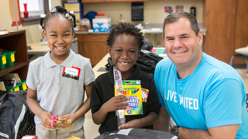 Bridgestone teammates deliver backpacks on first day of school