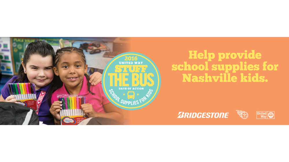 Bridgestone sponsors United Way Stuff the Bus