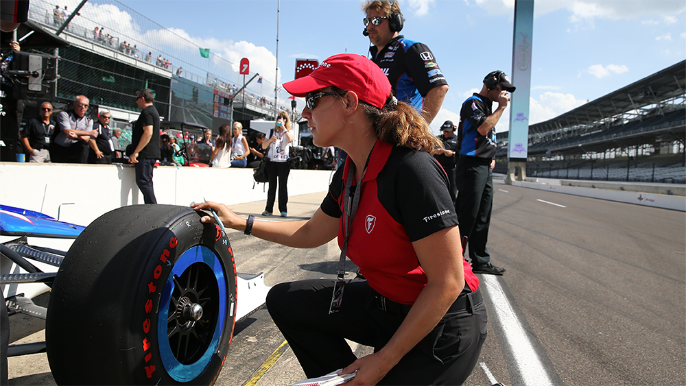 Cara Adams, chief engineer of Bridgestone Americas Motorsports