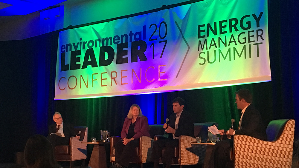 Bridgestone's Jim DeMouy, Vice President of Environmental, Health, Safety and Sustainability (EHSS), Bridgestone America speaking at Environmental Leader Conference