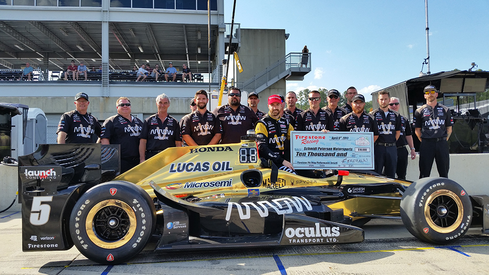 Schmidt Peterson Motorsports Arrow car driven by James Hinchcliffe