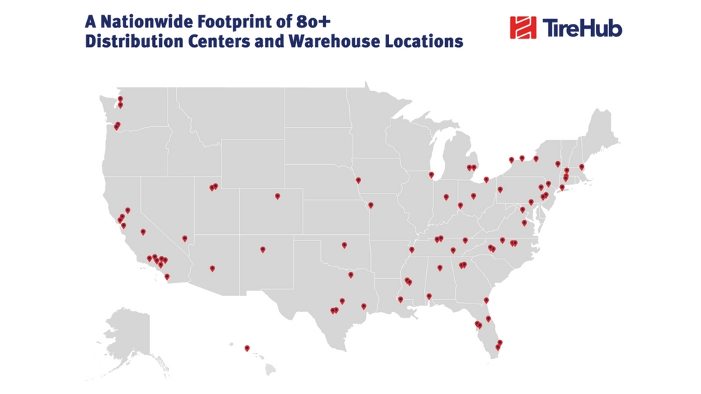 TireHub to create a nationwide footprint of 80+ distribution centers and warehouse locations