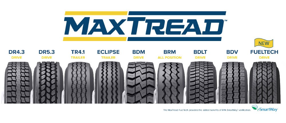 bandag maxtread tire treads and names with logo