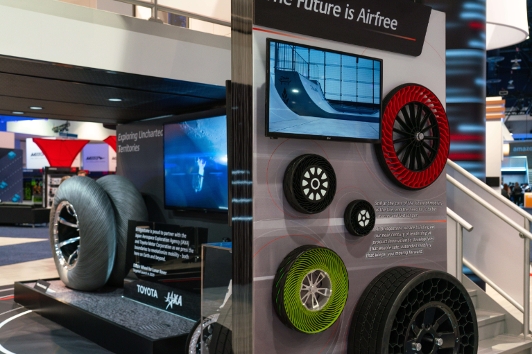 Bridgestone explores a number of air free tire solutions for multiple applications