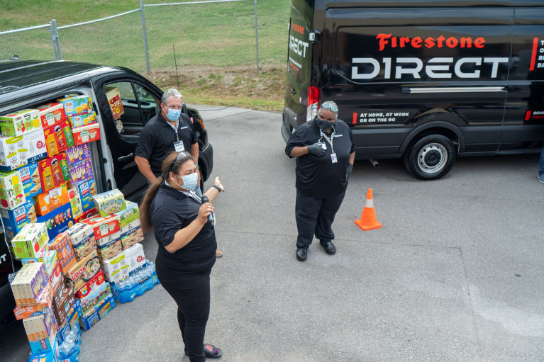 Jacqueline Nanney, Maplewood graduate and current employee at a Nashville-area Firestone Complete Auto Care, speaks to the group of incoming students about the program and how it provided her with a career path for the future