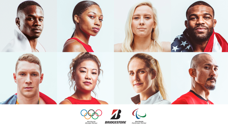 Team Bridgestone athlete ambassadors in the U.S. and Canada for Tokyo 2020