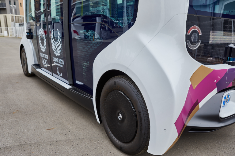 Specially-designed Bridgestone tires will carry autonomous e-Palette vehicles at Tokyo 2020
