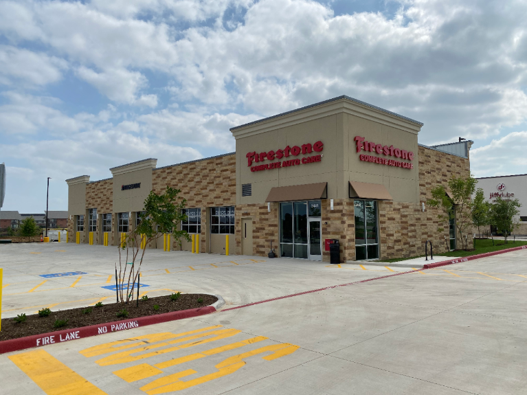 Outside at the new Firestone Complete Auto Care location that opened in Ft. Worth, TX in mid-June.