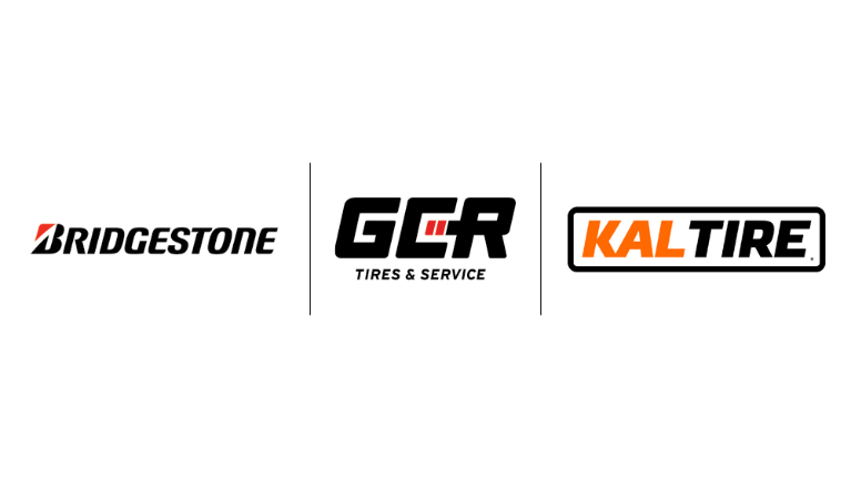 Bridgestone logo, GCR logo, Kal Tire logo