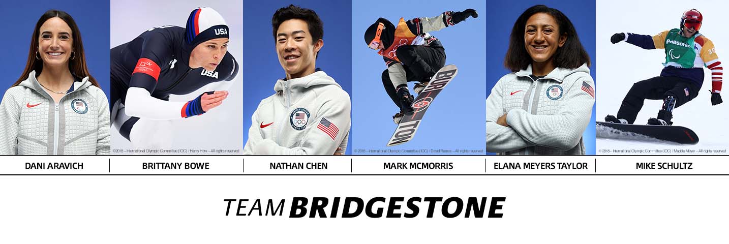 Team Bridgestone Partners with Six Winter Athletes
