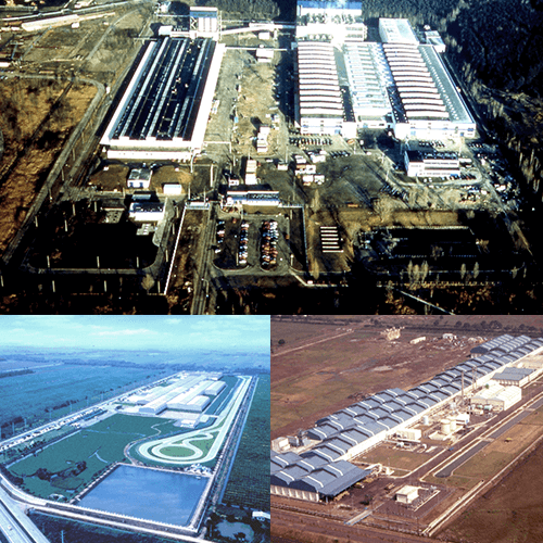 Three different manufacturing facilities