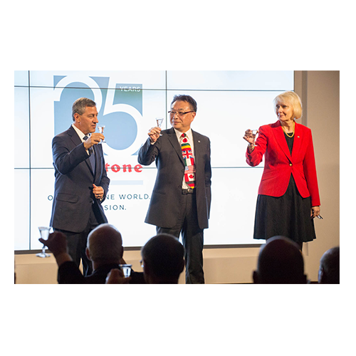 25th Anniversary Celebration Dinner with Bridgestone Americas CEO, Gary Garfield; Bridgestone Corp. CEO, Masaaki Tsuya; and Bridgestone Americas CAO and CRO, Christine Karbowiak
