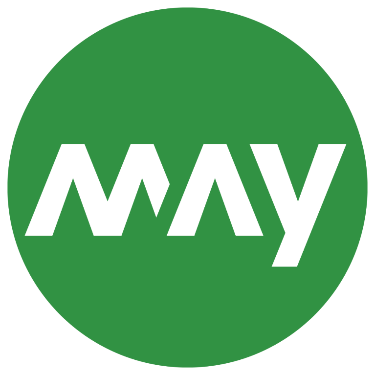 Round logo for May Mobility
