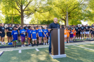 BSRO President Marko Ibrahim announces a total of $500,000 in donations from Bridgestone to Boys & Girls Clubs nationwide.