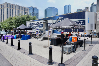 Freedom Drivers Project trailer at Bridgestone Tower