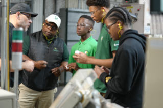 Drew Charter golf team members visit the Bridgestone Golf Manufacturing facility