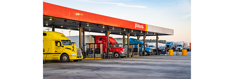 Fleets at Pilot travel center canopy