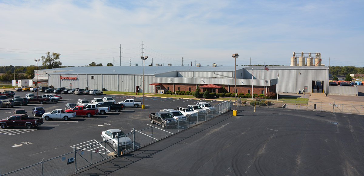 Aerial view of the Dyersburg plant