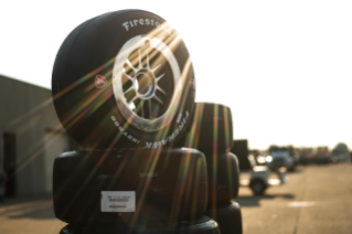 Stack of Firestone Firehawk Indy 500 tires