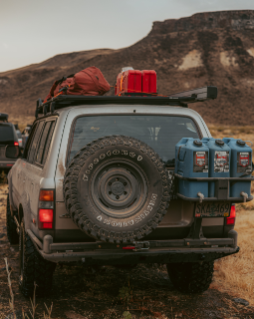 car off-roading with Firestone tires