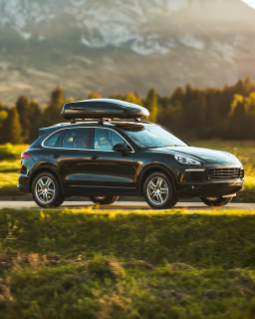 A car in the highway