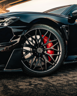 A car using Bridgestone tires 