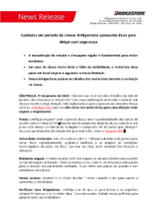 Bridgestone apresenta dicas para dirigir com segurança