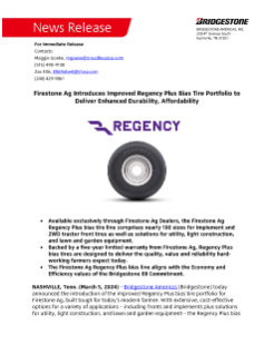 Firestone Ag Introduces Improved Regency Plus Bias Tire Portfolio to Deliver Enhanced Durability, Affordability Press Release