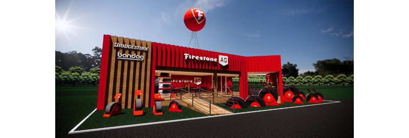 Firestone e Bridgestone apresentam estande da companhia na feira em 2024