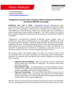 Press release detailing the launch of the Firestone FS592 trucking tire.