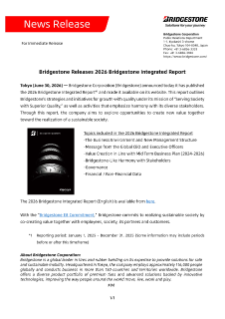 Bridgestone Releases 2026 Bridgestone Integrated Report Press Release