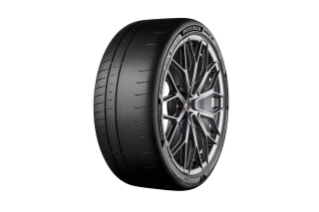 The Bridgestone Potenza Race R semi-slick track tire features a new aggressive pattern for extreme dry grip and handling.